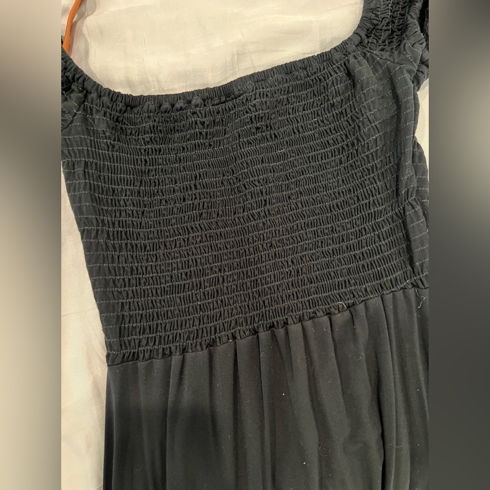 Hot Miami Style Black Floor Length Maxi Elegant Black Off Shoulder Dress - Picture 4 of 5